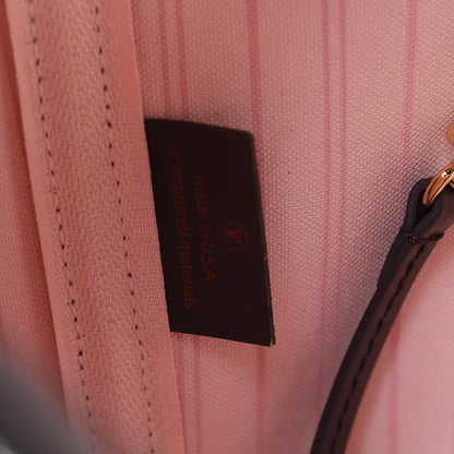 Louis Vuitton Damier Ebene Neo Neverfull MM Rose Ballerine 8 of 11