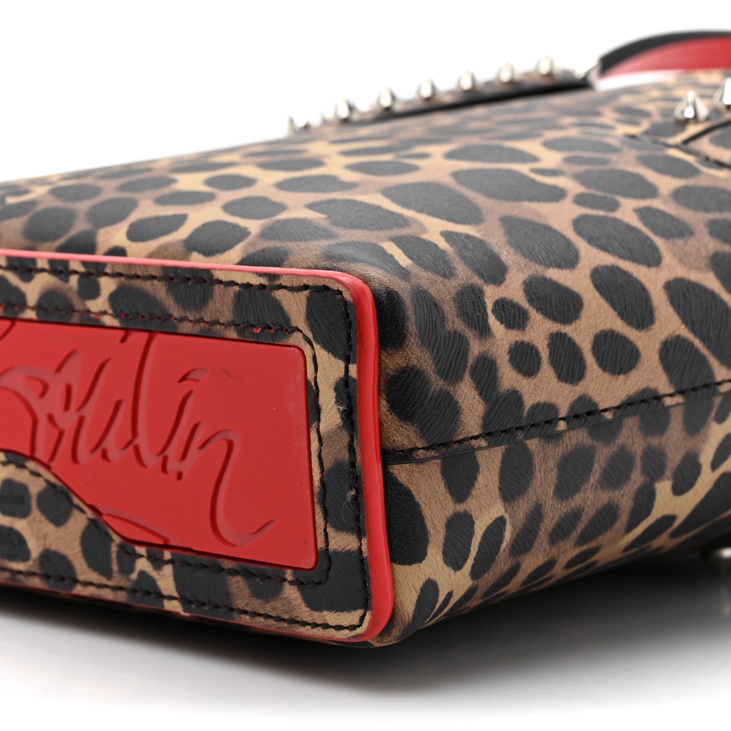 Christian Louboutin Calfskin Leopard Mini North South Cabata Tote Multicolor 9 of 12