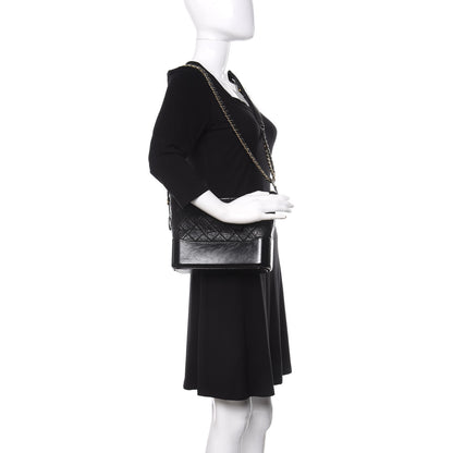 Chanel Aged Calfskin Quilted New Medium Gabrielle Hobo Black 3 of 11