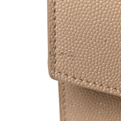 Saint Laurent Grain De Poudre Uptown Pouch Dark Latte 9 of 9