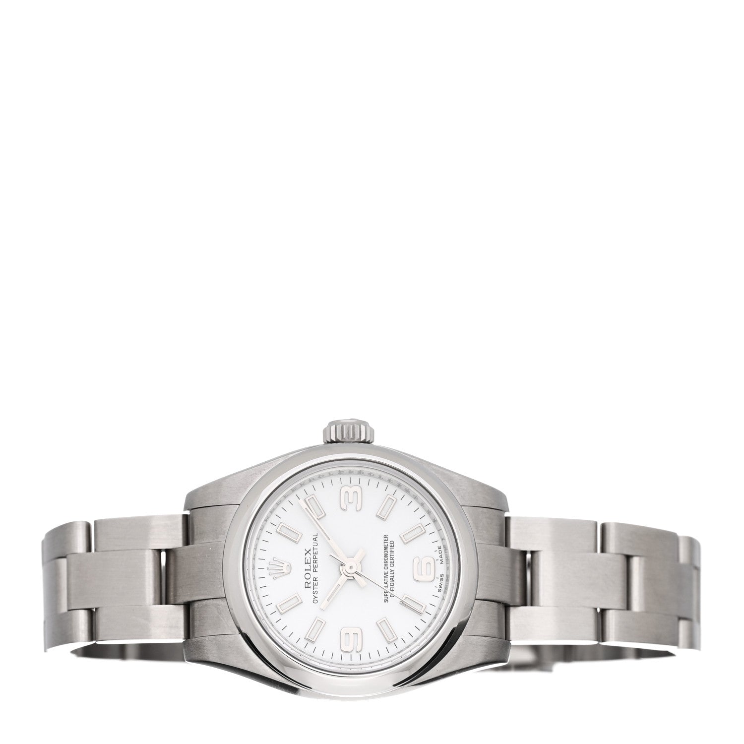 Rolex Stainless Steel 26mm Oyster Perpetual Watch White 176200 2 of 4