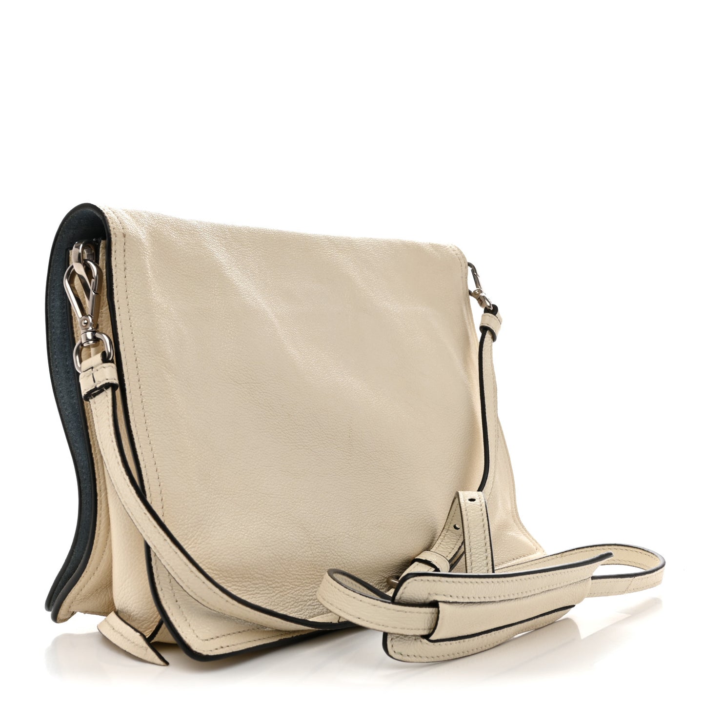 Glace Calf Etiquette Flap Bianco Astra