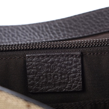 Gucci Monogram Large Flap Messenger Bag Beige Dark Brown 6 of 9