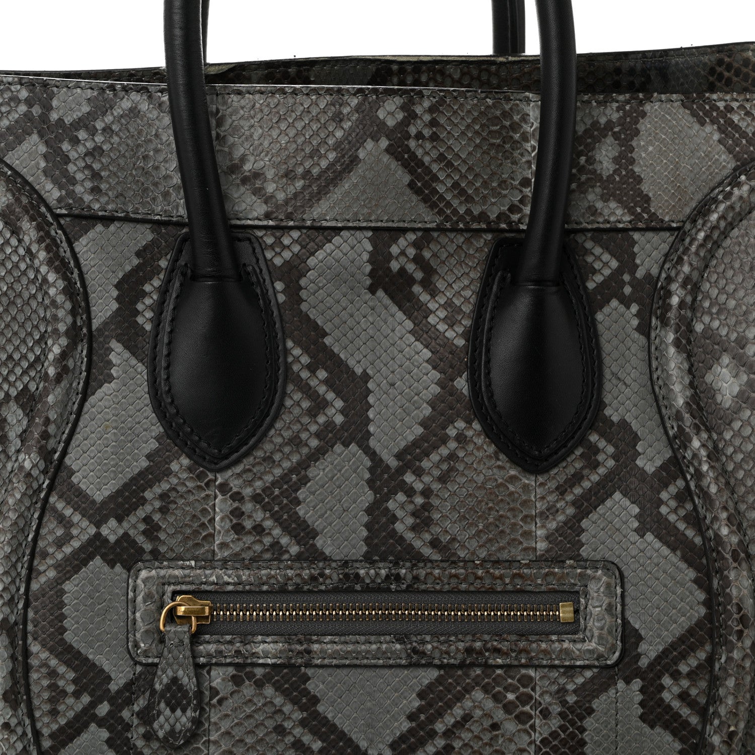 Celine Snakeskin Mini Luggage Grey 7 of 11