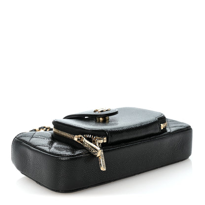 Chanel Caviar Quilted Business Affinity Phone Holder With Chain Black 4 of 11