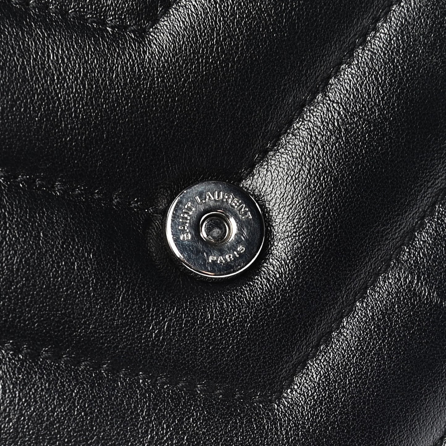 Calfskin Y Quilted Monogram Toy Loulou Crossbody Bag Black