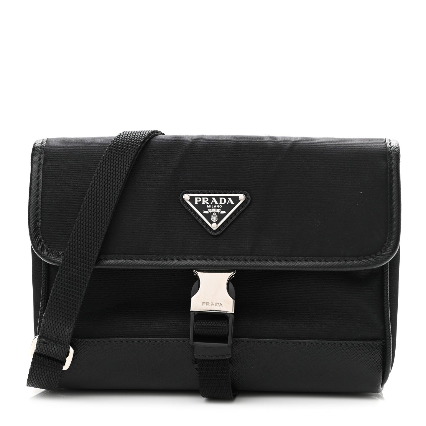Re-Nylon Saffiano Smartphone Case Crossbody Black