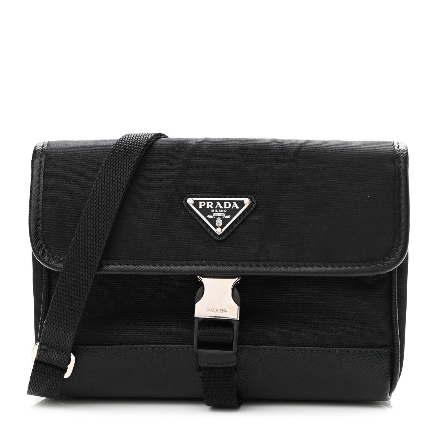 Prada Re-Nylon Saffiano Smartphone Case Crossbody Black 1 of 11