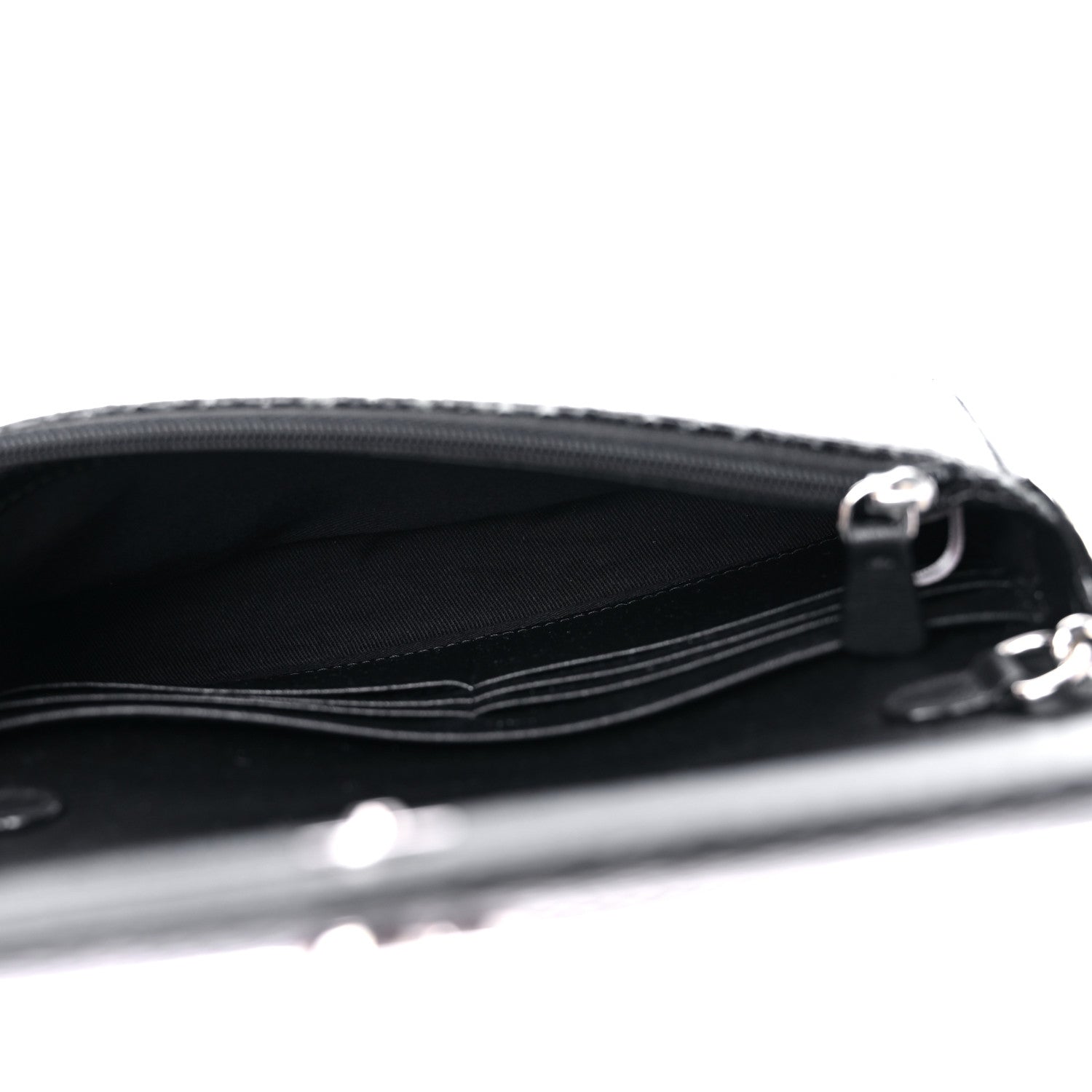 Jimmy Choo Elaphe Snakeskin Printed Wallet on Chain Anthracite 5 of 9