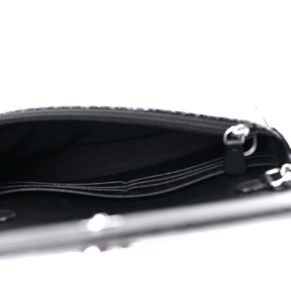 Jimmy Choo Elaphe Snakeskin Printed Wallet on Chain Anthracite 5 of 9