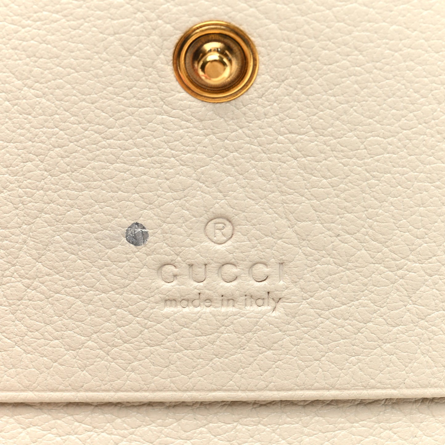 Wonka Grain Calfskin Diana Card Case Wallet Mystic White