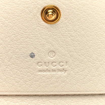 Gucci Wonka Grain Calfskin Diana Card Case Wallet Mystic White 5 of 5