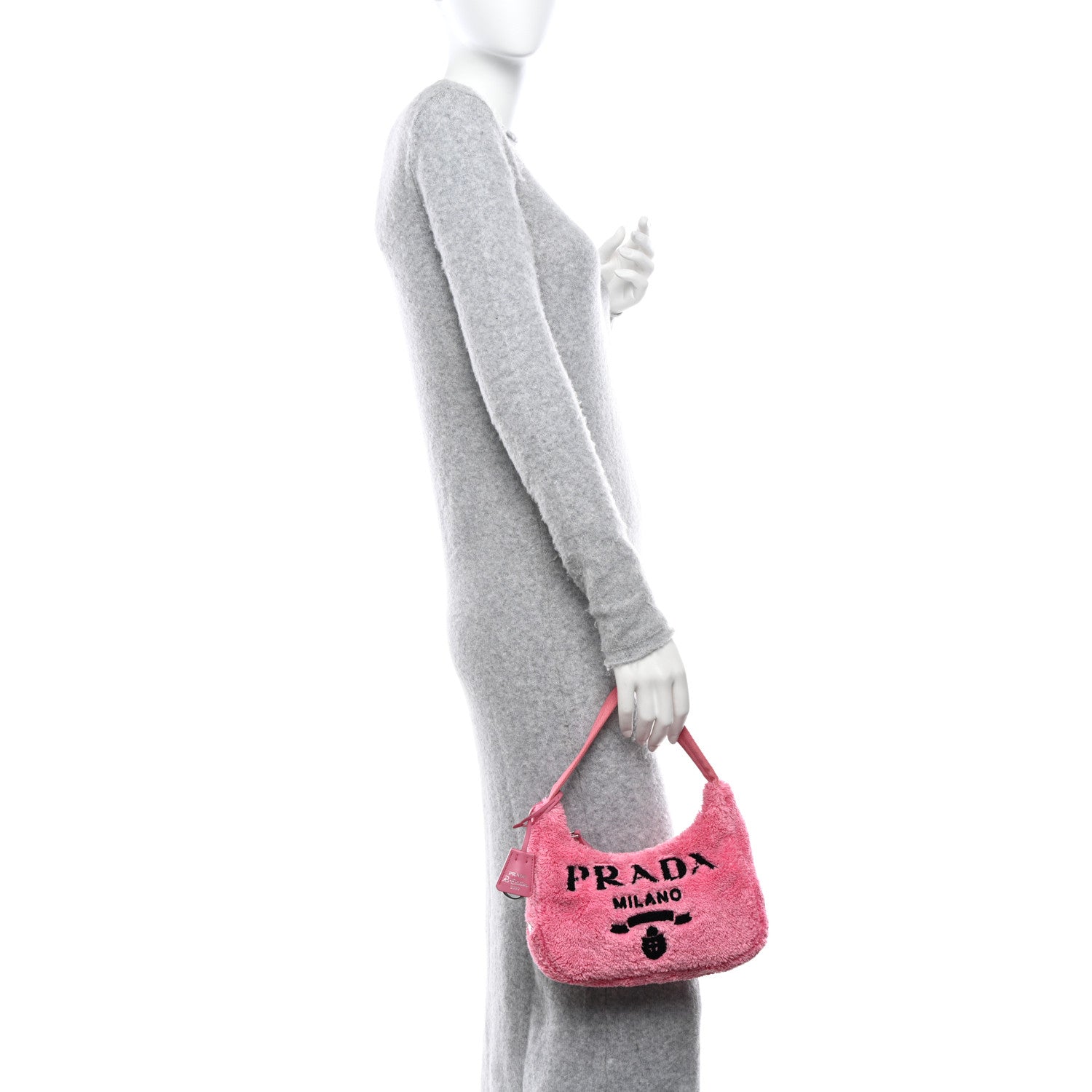 Prada Terry Cloth Mini Re-Edition 2000 Bag Petalo Black 2 of 11