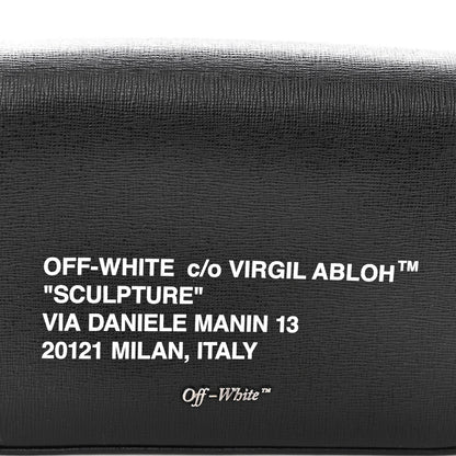 Off-White Saffiano Binder Crossbody Bag Black White 11 of 12