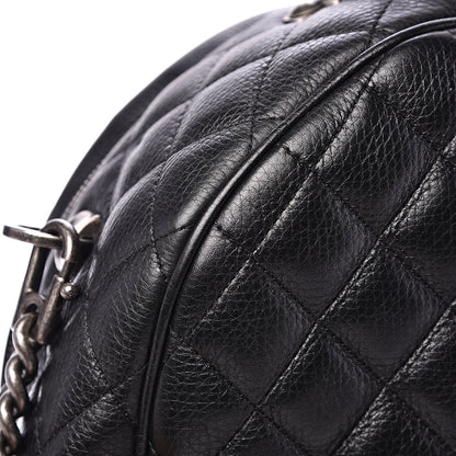 Chanel Calfskin Quilted Medium Airlines Round Trip Bowling Bag Black 11 of 11