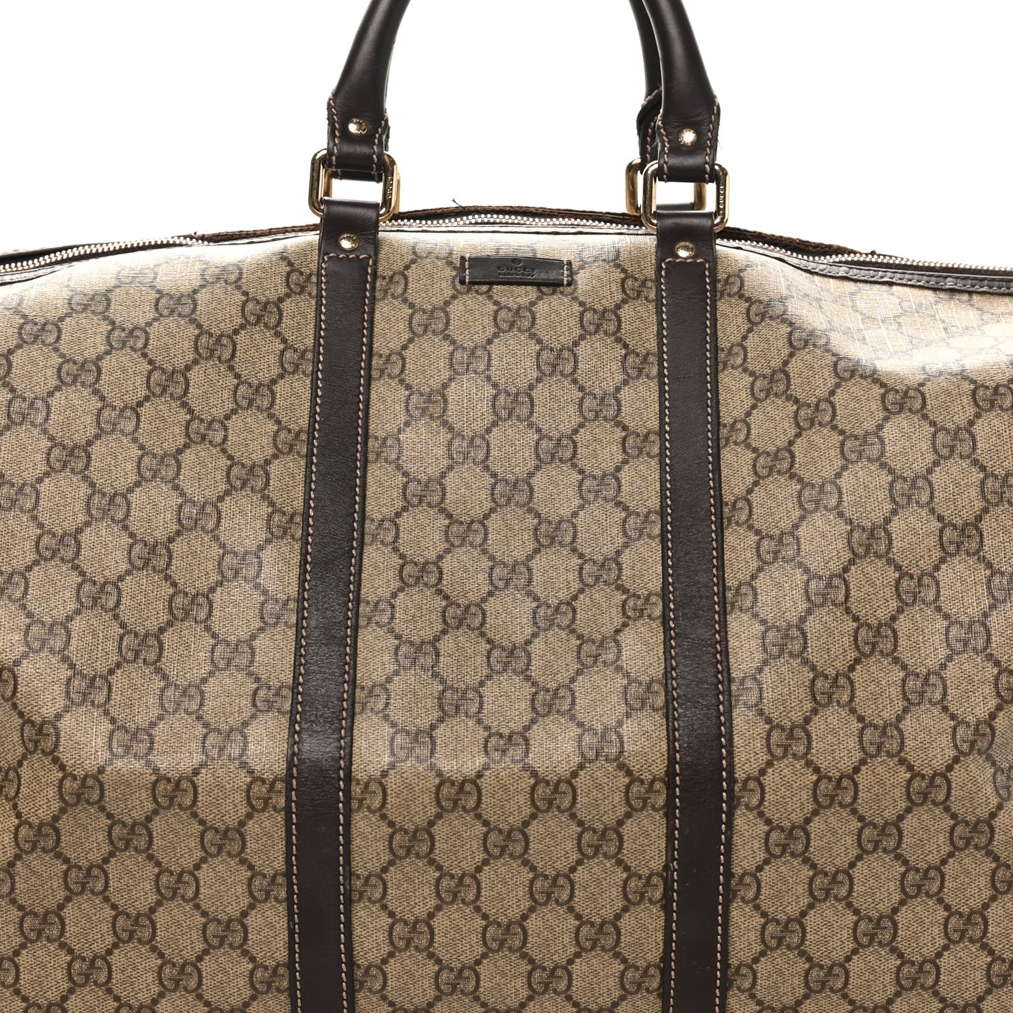 GG Plus Monogram Large Carry On Duffle Bag Brown