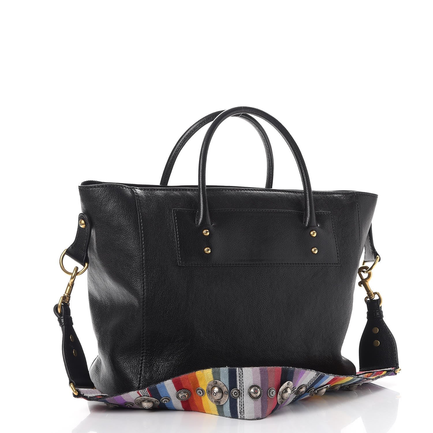 Christian Dior Goatskin DIORANGELES Tote Black 4 of 9