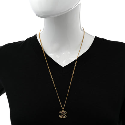Chanel Enamel CC Necklace Black Red Gold 2 of 7