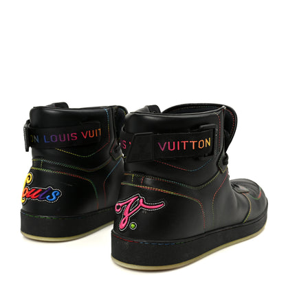 Louis Vuitton Calfskin Rivoli High Top Sneakers 12 Black Multicolor 5 of 9