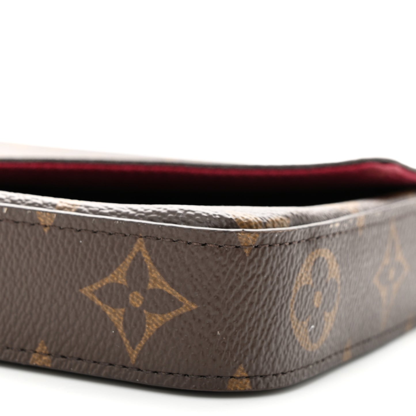 Monogram Pochette Felicie Chain Wallet Fuchsia