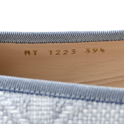 Christian Dior Raffia Cannage Ballet Flat 39.5 Bleu Pastel 9 of 9