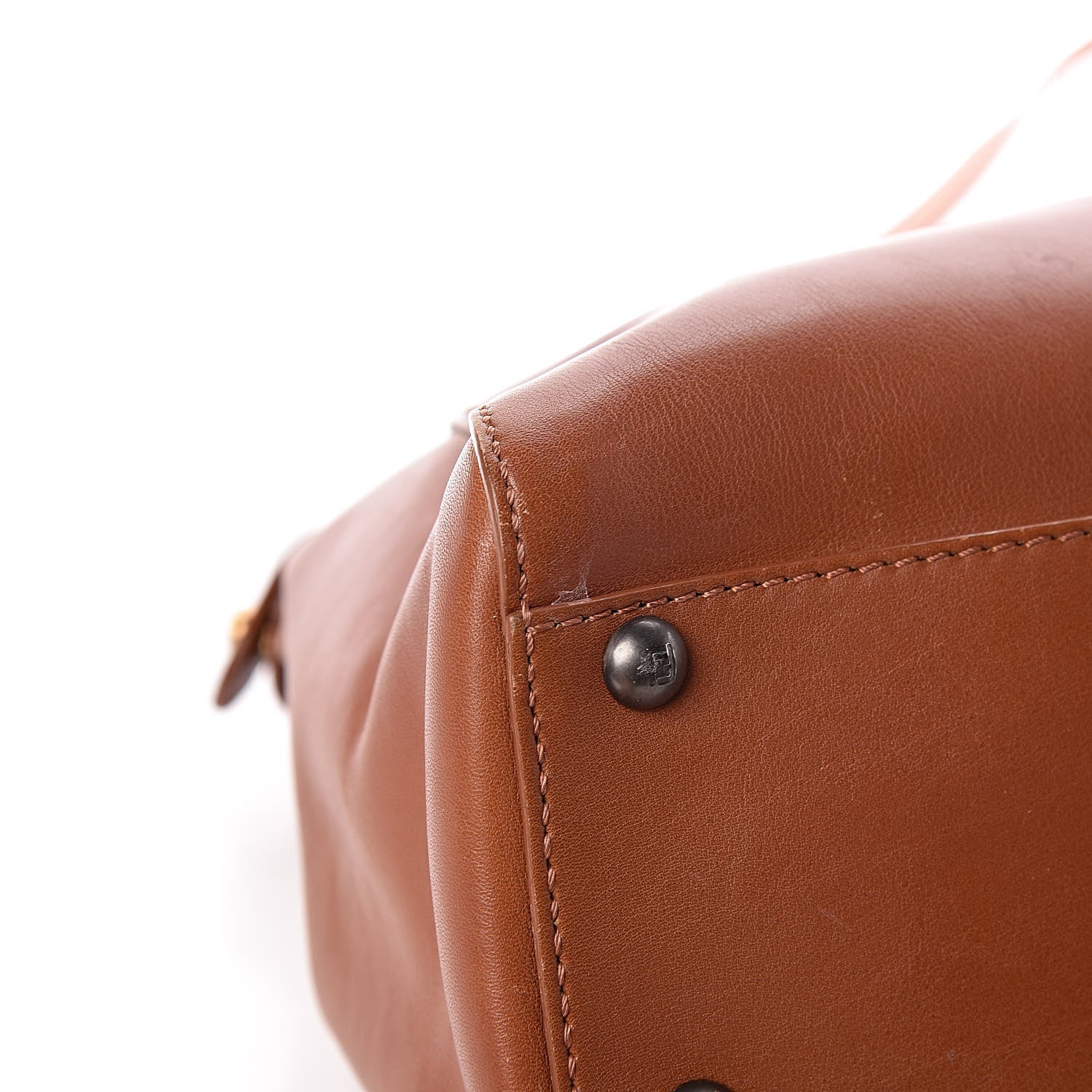 Fendi Vitello Suede Medium Peekaboo Iconic Satchel Cuoio Rame Moro 12 of 22