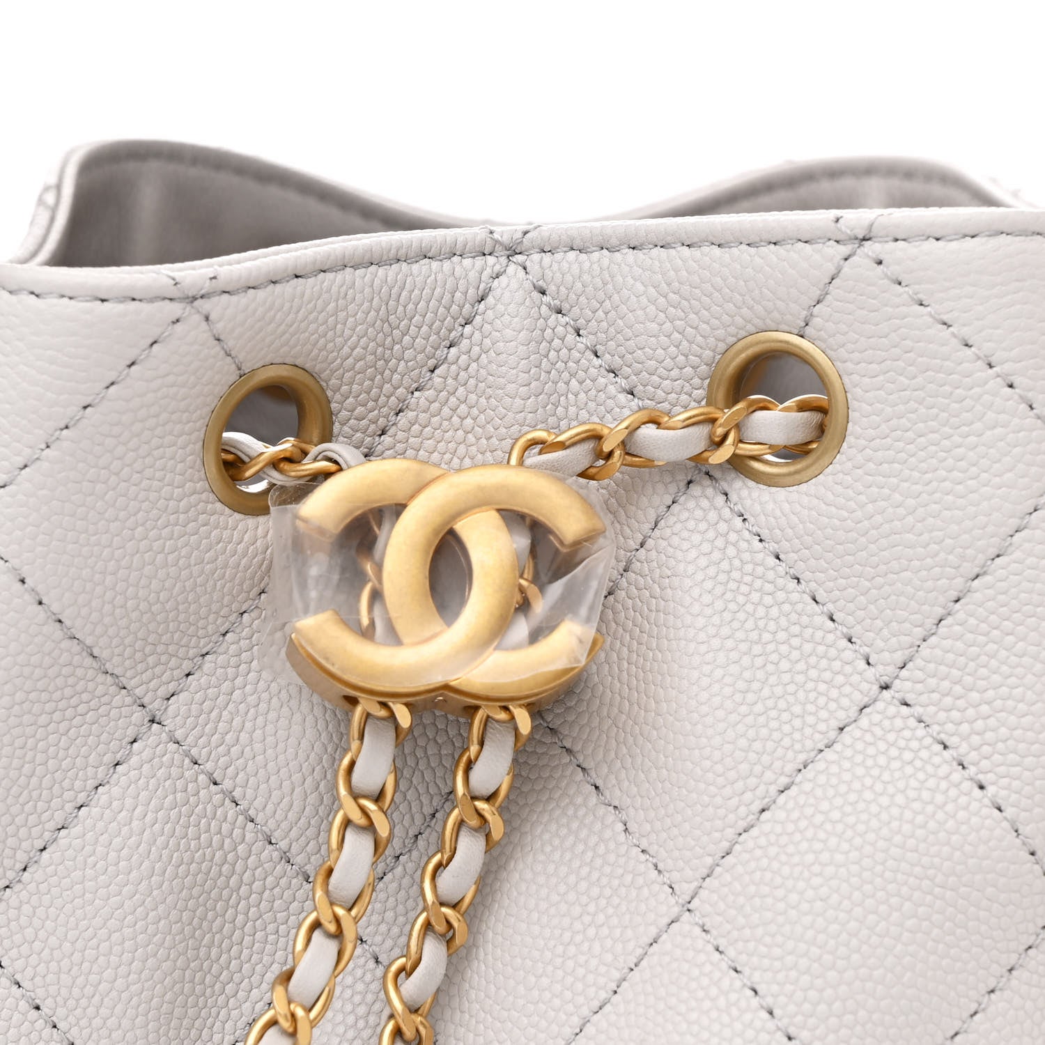 Chanel Caviar Quilted Small Chanel 25 Handbag Light Grey 9 of 12