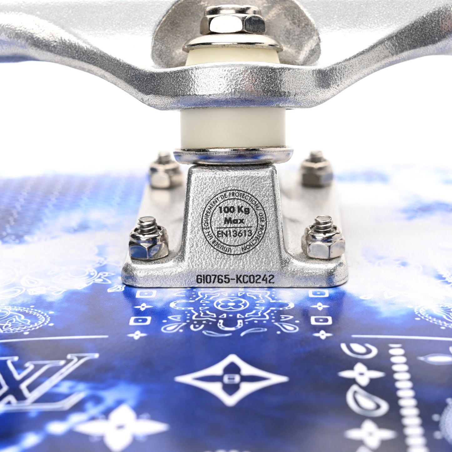 Monogram Bandana Maple Wood Skateboard Blue