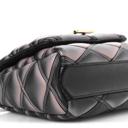 Louis Vuitton Lambskin Malletage Top Handle GO-14 MM  Black Pink 9 of 13