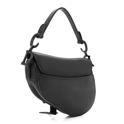 Christian Dior Ultra Matte Calfskin Mini Saddle Bag Black 3 of 9