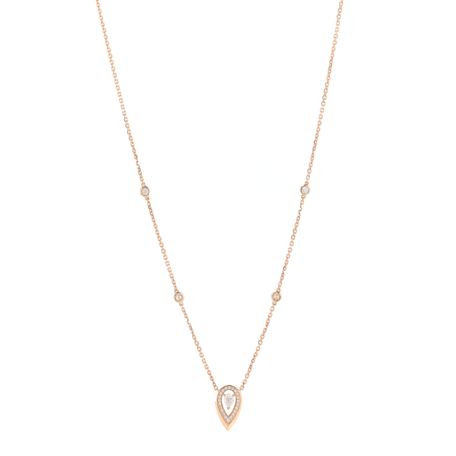 Messika 18K Rose Gold Diamond Fiery Necklace 1 of 6