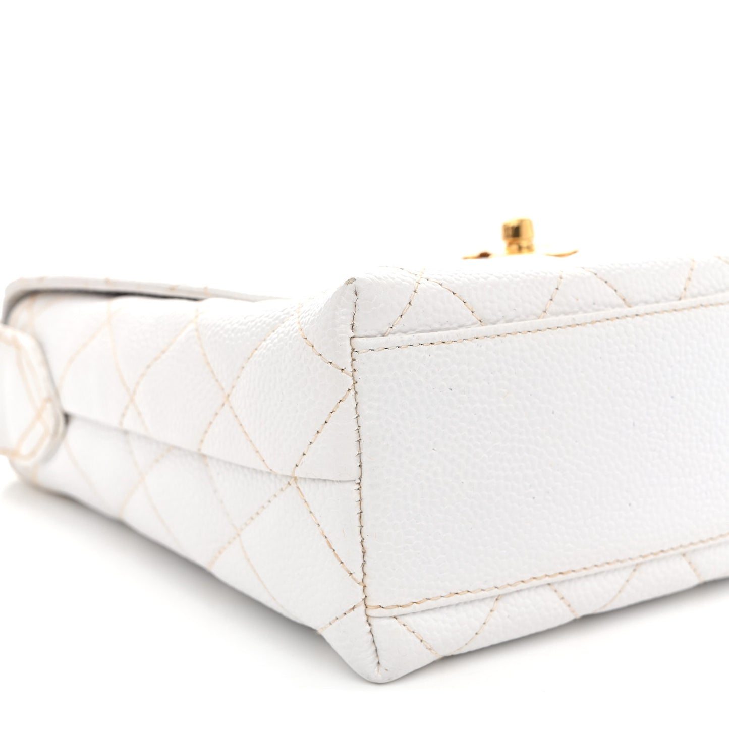 Caviar CC Shoulder Bag White