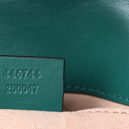 Gucci Calfskin Matelasse Mini GG Marmont Shoulder Bag Emerald Green 6 of 9