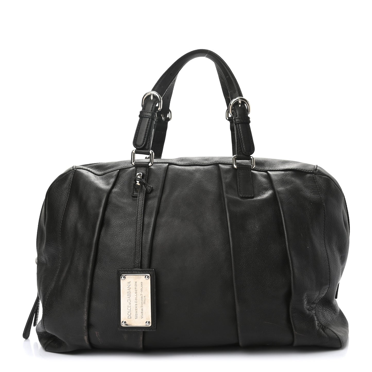 Calfskin Miss Madison Duffle Bag Black