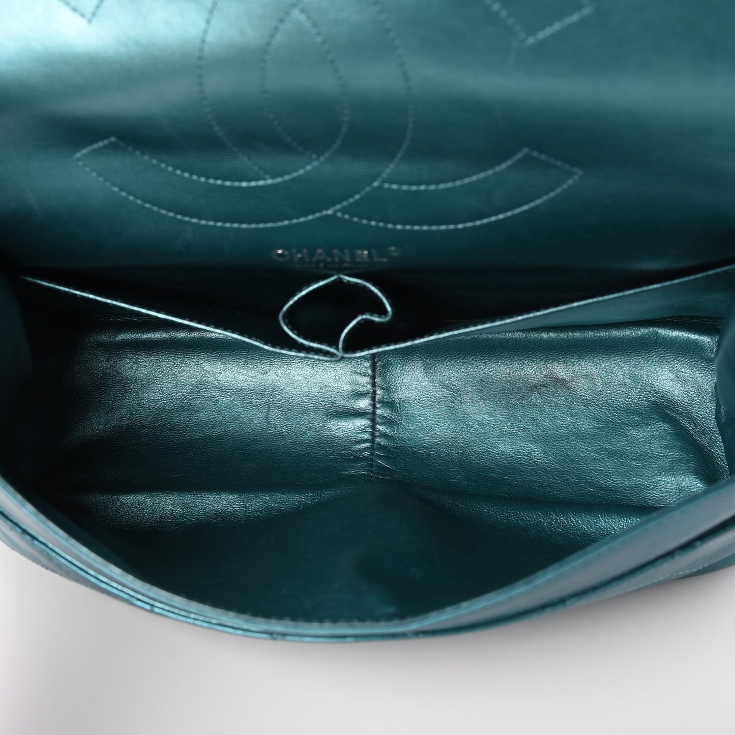 Metallic Calfskin Quilted 2.55 Reissue 227 Flap Turquoise