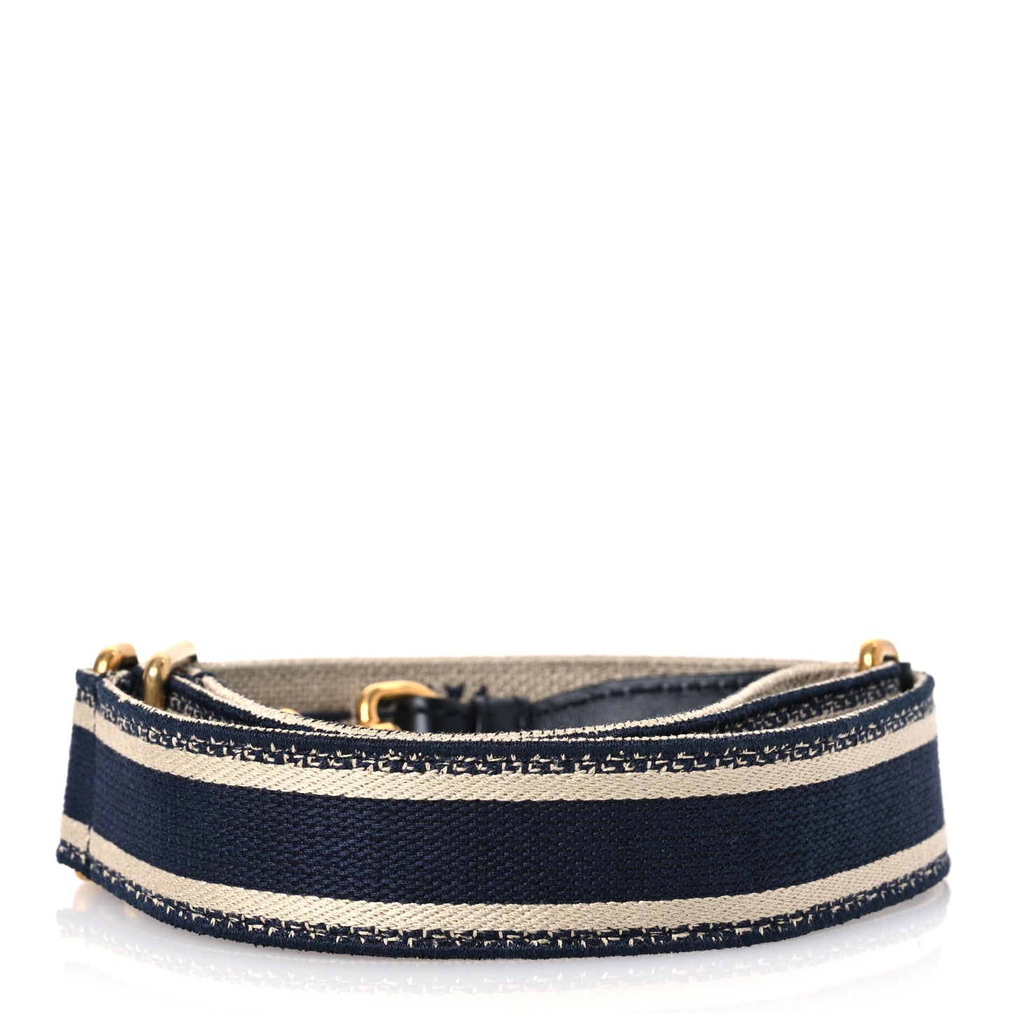Canvas Embroidered Shoulder Strap Blue