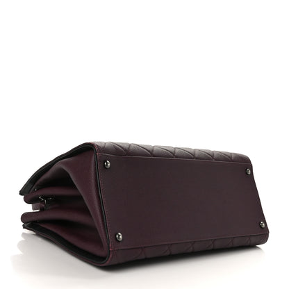 Chanel Caviar Quilted Large CC Accordion Shopping Bag Burgundy 4 of 10