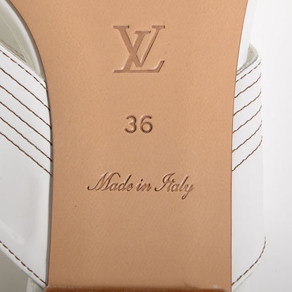 Louis Vuitton Leather Perforated Thong Sandals 36 White 5 of 6