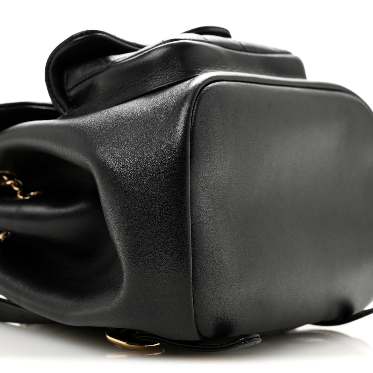 Chanel Lambskin Quilted Small Duma Drawstring Backpack Black 9 of 10
