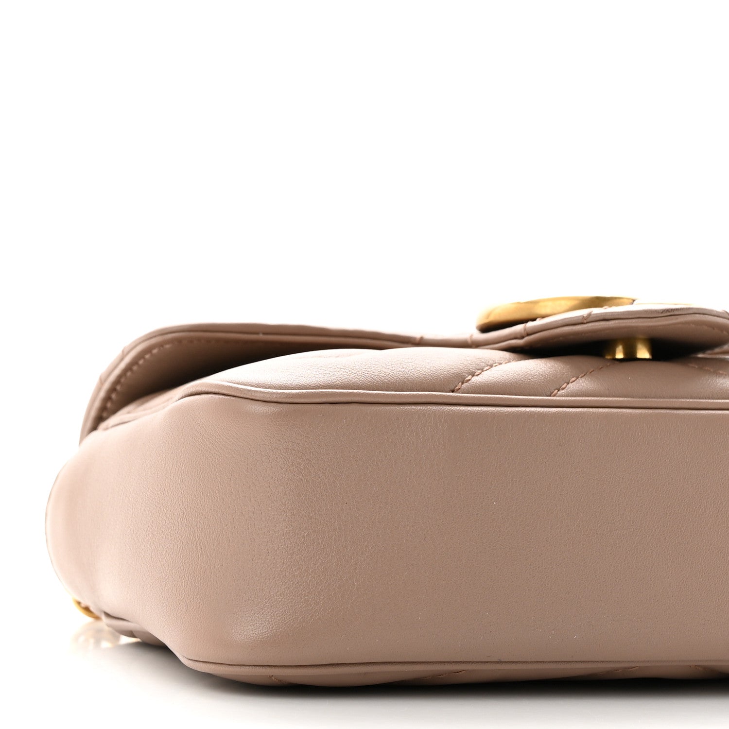 Gucci Calfskin Matelasse Super Mini GG Marmont Shoulder Bag Porcelain Rose 9 of 11