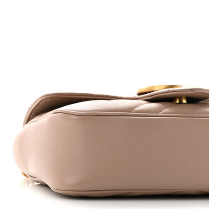 Gucci Calfskin Matelasse Super Mini GG Marmont Shoulder Bag Porcelain Rose 9 of 11