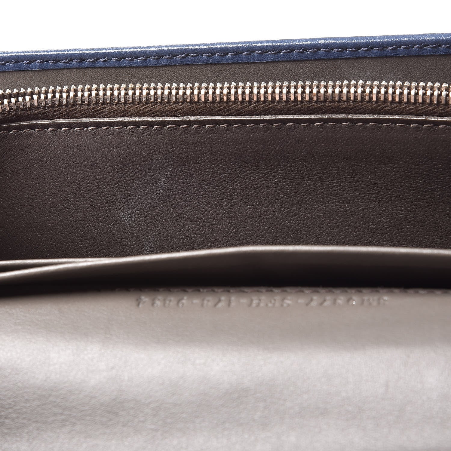 Fendi Vitello Century Bi-Color Peekaboo Continental Wallet Blue Carbone 11 of 11