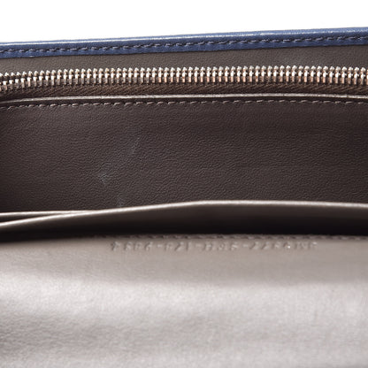 Fendi Vitello Century Bi-Color Peekaboo Continental Wallet Blue Carbone 11 of 11