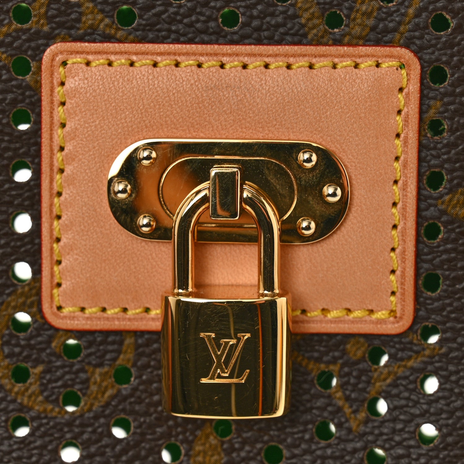 Louis Vuitton Monogram Perforated Pochette Accessories Bag Green 10 of 12