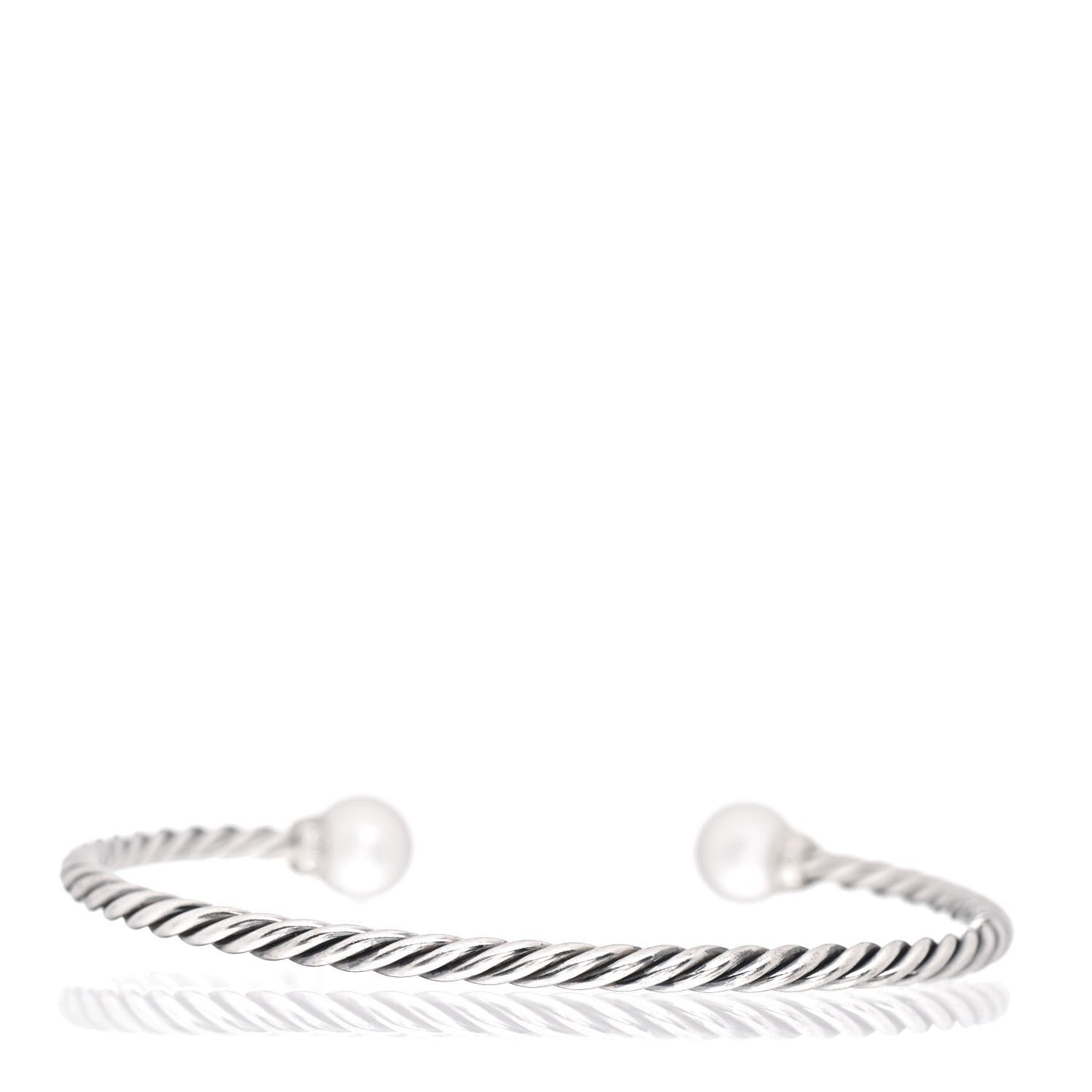 Sterling Silver Diamond Pearl 9mm Solari Bracelet