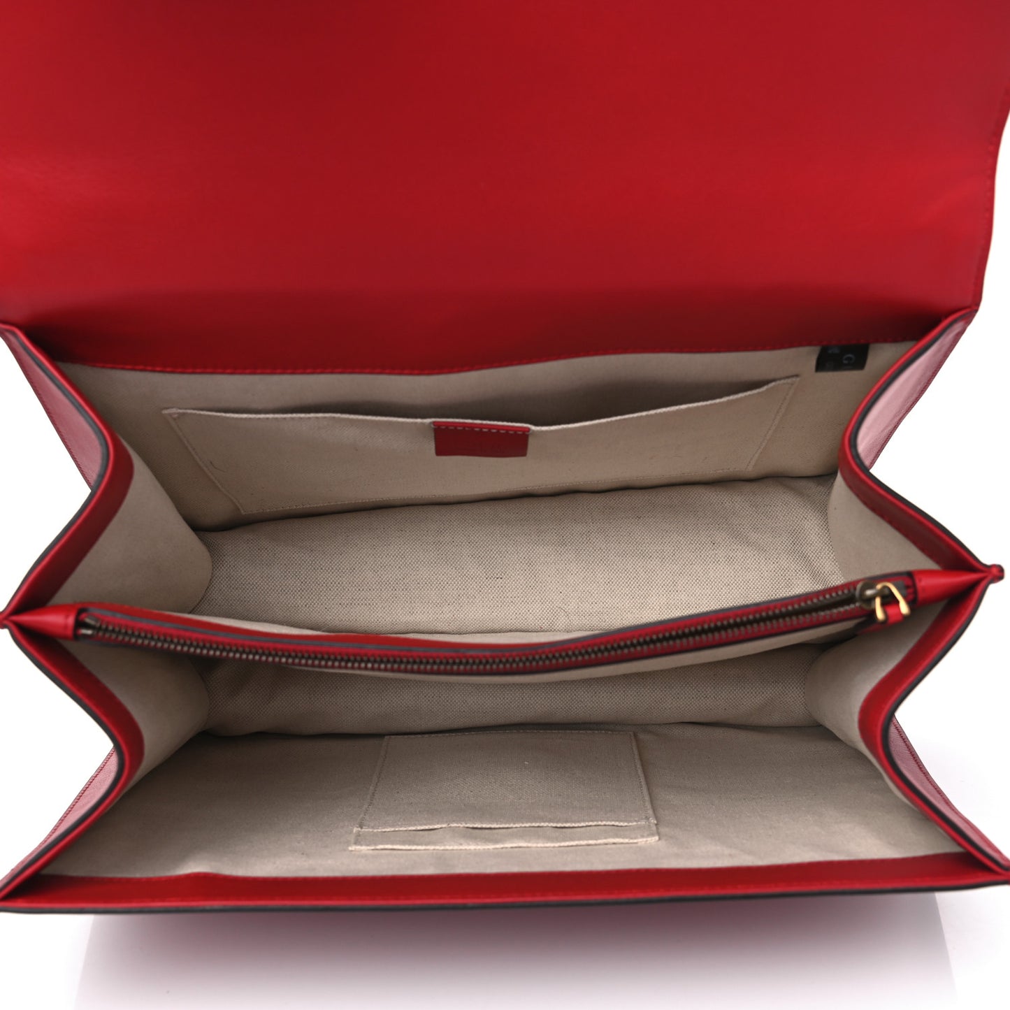 Moon Calfskin Web Large Dionysus Bamboo Top Handle Bag Hibiscus Red