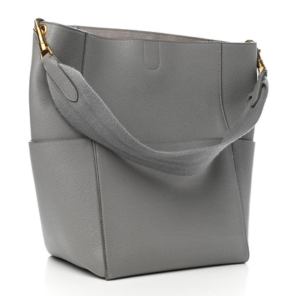 Celine Soft Grained Calfskin Sangle Bucket Bag Cloud 3 of 8