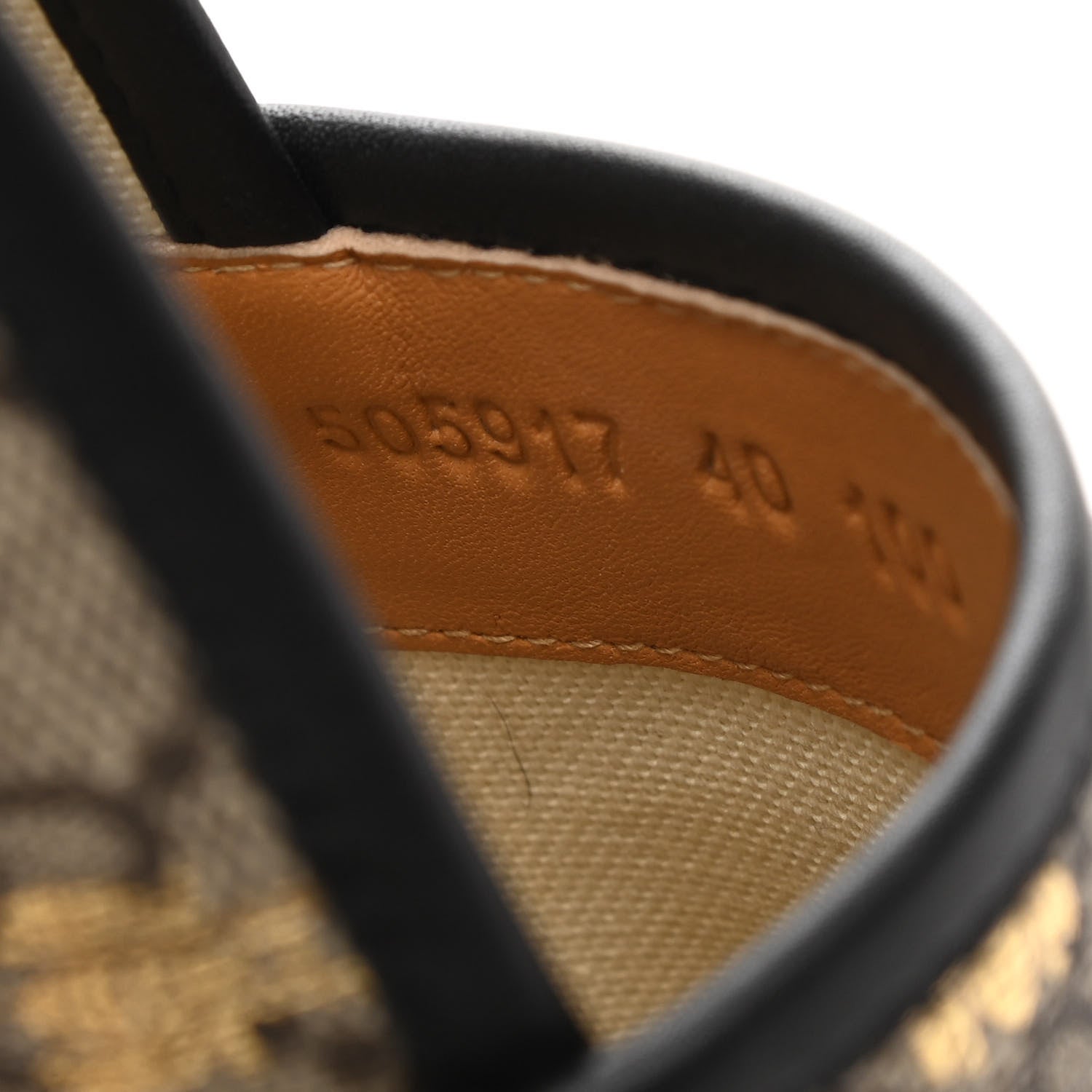Gucci GG Supreme Monogram Bees Espadrille Flats 40 Beige Ebony Oro Black 8 of 10