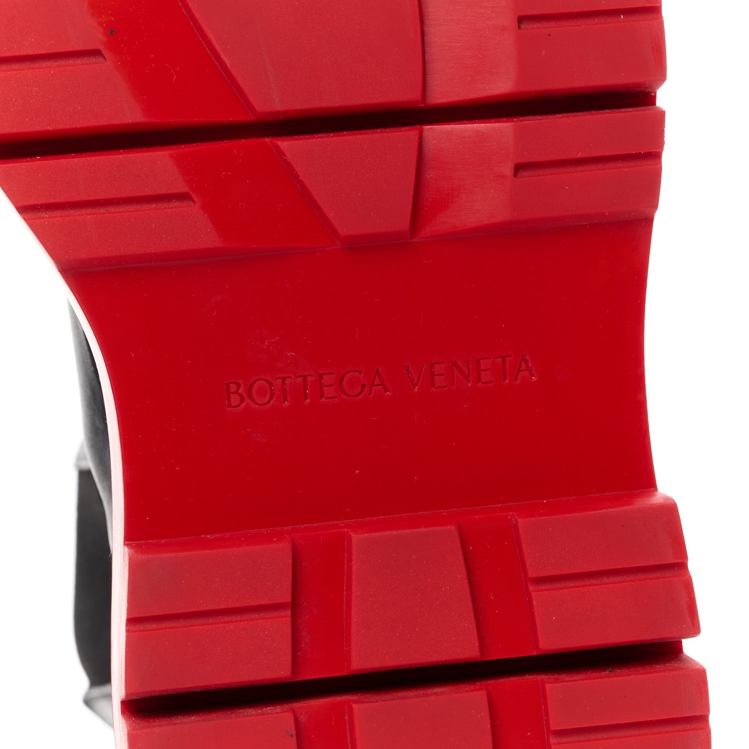 Bottega Veneta Calfskin The Tire Chelsea Boots 41 Black Bright Red 6 of 9