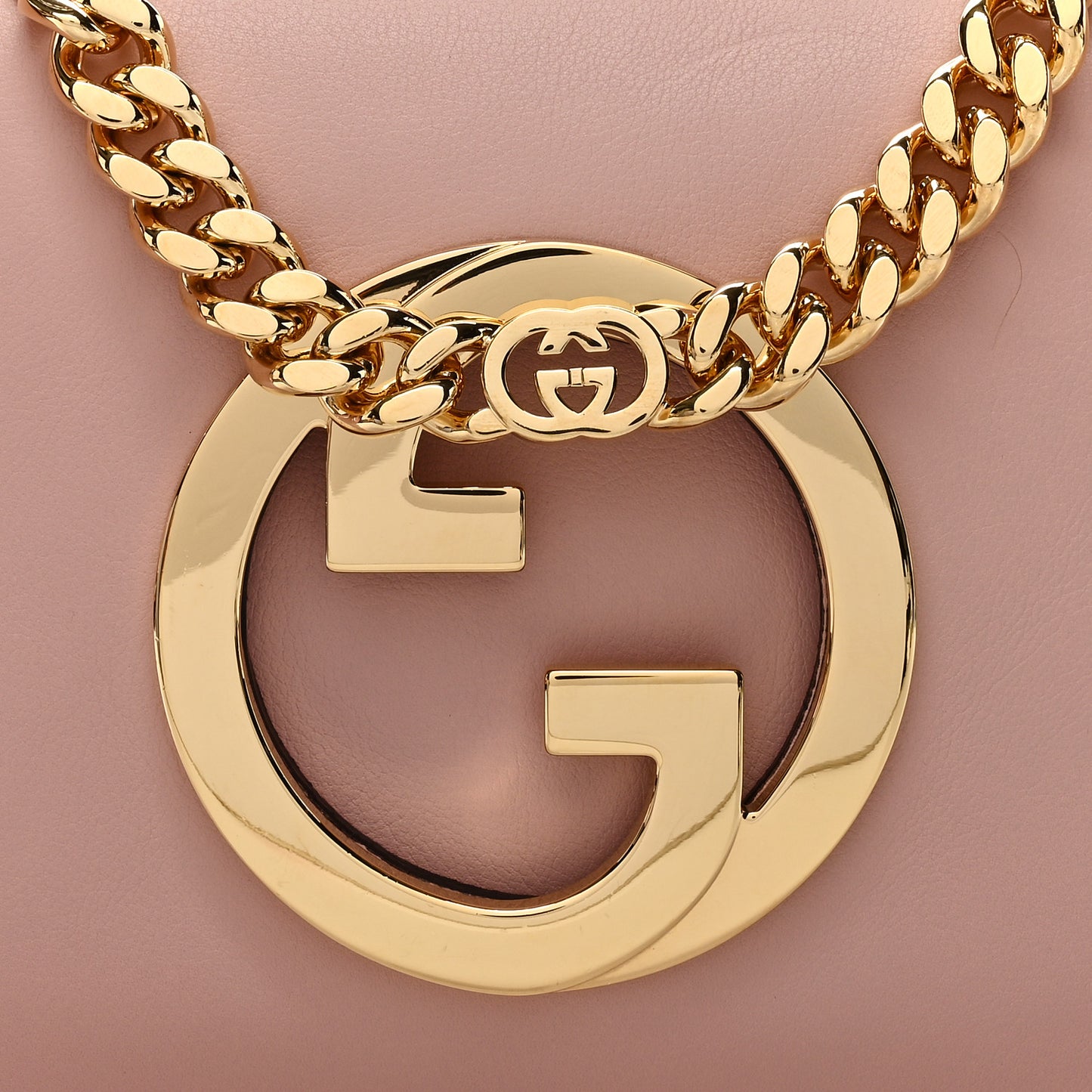 Roxy Calfskin Blondie Chain Shoulder Flap Bag Powder Pink
